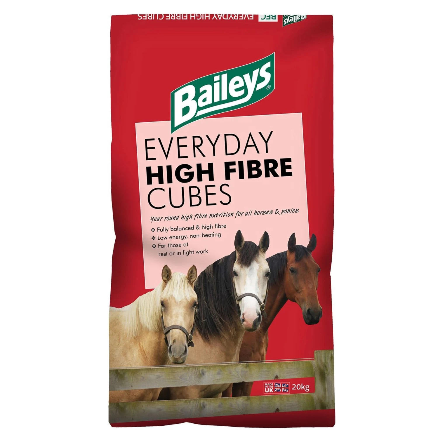 Baileys Everyday High Fibre Cubes Horse Feed 20kg 3 Baileys Everyday High Fibre Cubes Horse Feed 20kg