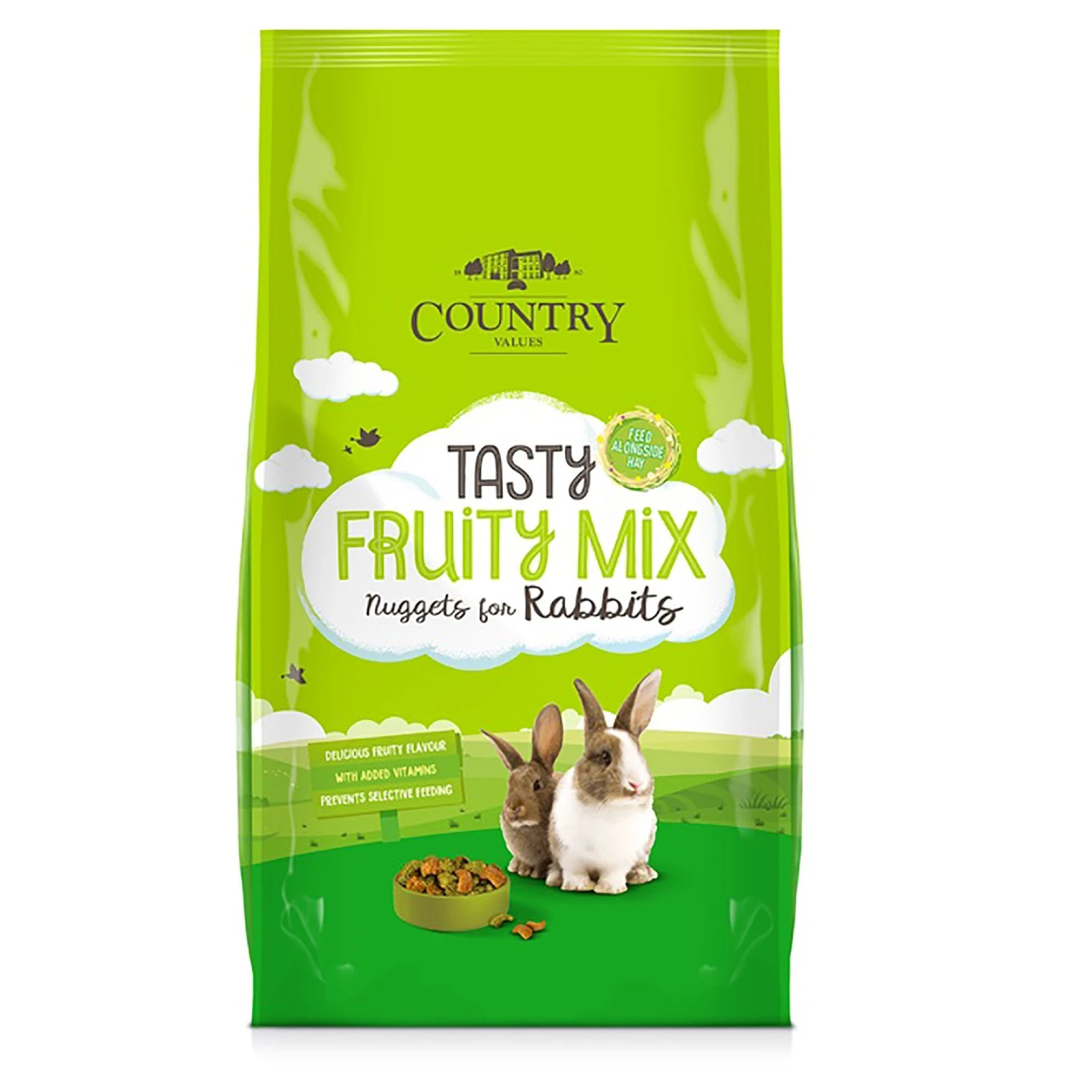 Country Value Tasty Fruity Mix Nuggets Rabbit Food 10kg 3 Country Value Tasty Fruity Mix Nuggets Rabbit Food 10kg
