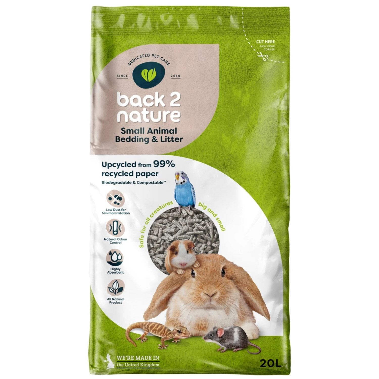 Back-2-Nature Small Animal Bedding And Litter 20ltr 3 Back-2-Nature Small Animal Bedding And Litter 20ltr
