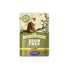 James Wellbeloved Grain Free Senior Lamb Cat Pouch 12 X 85g