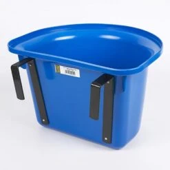Lightweight Portable Hook Over Manger Bucket Blue