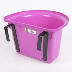 Lightweight Portable Hook Over Manger Bucket Pink