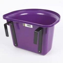 Lightweight Portable Hook Over Manger Bucket Purple